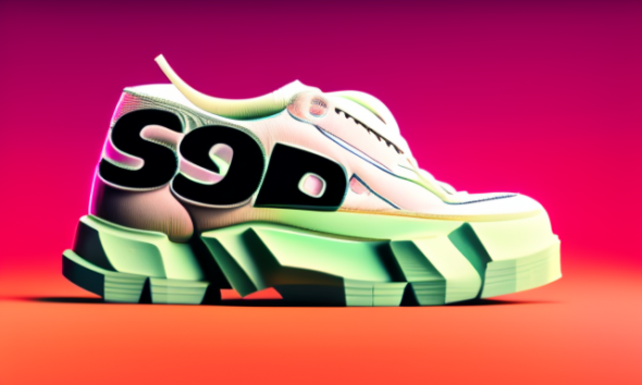 90s shoe illustration 